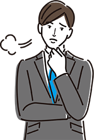 悩む人イラスト
